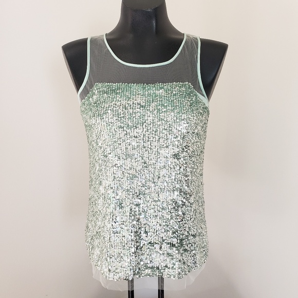 Renzo and Kai Tops - Renzo + Kai • Mesh Yoke Sequin Tank